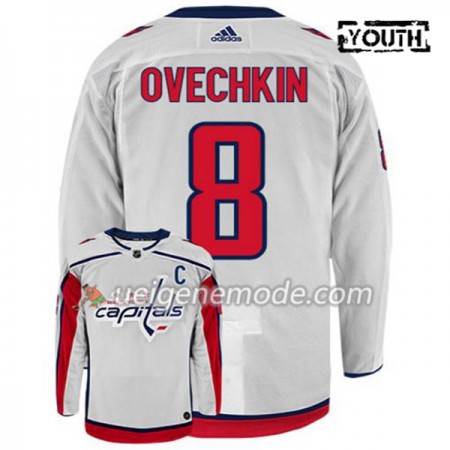 Kinder Eishockey Washington Capitals Trikot Alex Ovechkin 8 Adidas Weiß Authentic